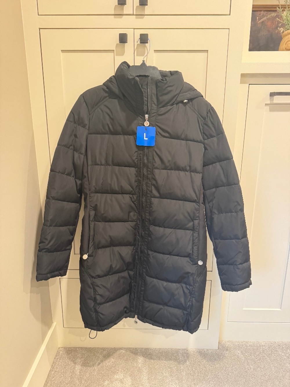 Andrew Marc quilted coat with hood